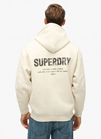 Superdry Kapüşon Yaka Gri Erkek Sweatshırt M2013731A1KS_UTILITY SPORT LOGO LOO