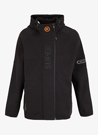 Superdry Kapüşon Yaka Siyah - Turuncu Erkek Sweatshırt M2013743A13A_TECH LOGO ZIPHOOD