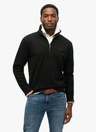 Superdry Dik Yaka Siyah Erkek Sweatshırt M2013750A-02A