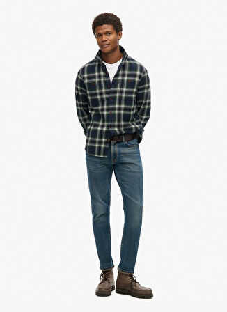 Superdry Normal Siyah Erkek Gömlek M4010651AB4L_VINTAGE CHECK OVERSHIR