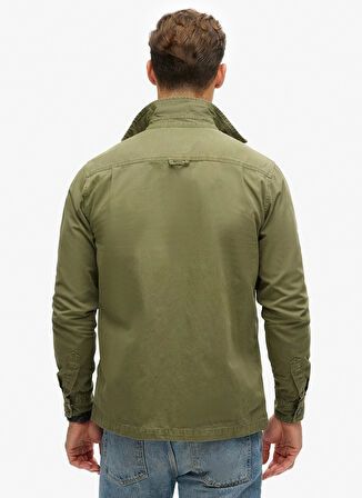 Superdry Normal Yeşil Erkek Gömlek M4010730A8TQ_CANVAS WORKWEAR OVERSH