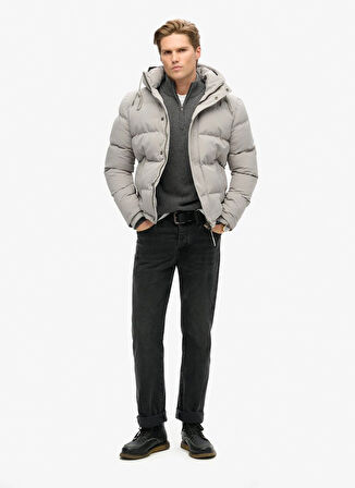 Superdry Gri Erkek Mont M5011743AB1X_EVEREST SHORT HOODED P