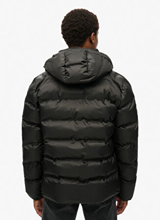 Superdry Siyah Erkek Mont M5011902A02A_HOODED CITY GRAPHIC PU