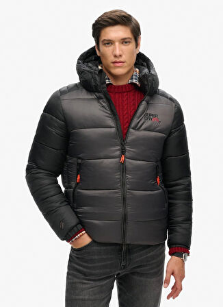 Superdry Siyah Erkek Mont M5011903AB2W_HOOD COLOUR BLOCK SPOR