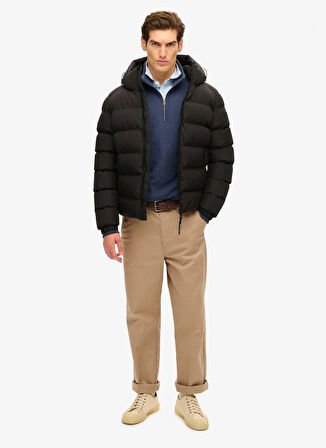 Superdry Siyah Erkek Mont M5011912A02A_SPORTS PUFFER JACKET