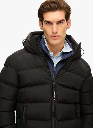 Superdry Siyah Erkek Mont M5011912A02A_SPORTS PUFFER JACKET