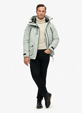 Superdry Gri Erkek Mont M5011922A2WW_HOOD ULTIMATE EMB WIND