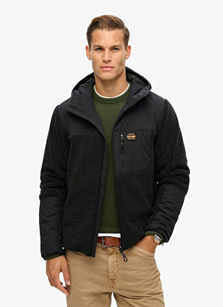 Superdry Siyah Erkek Mont M5011979AAVB_HOOD EXPEDITION BORG H