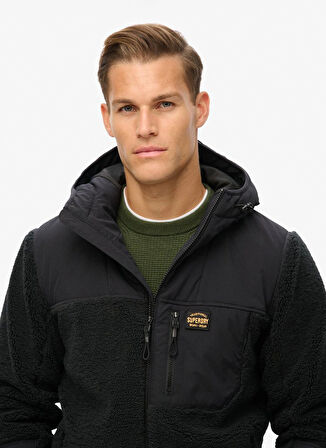 Superdry Siyah Erkek Mont M5011979AAVB_HOOD EXPEDITION BORG H