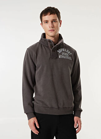 Superdry Kapüşon Yaka Siyah Erkek Sweatshırt M2014114AAFB_VINTAGE ATHLETIC HENLE