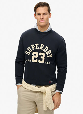 Superdry Bisiklet Yaka Lacivert Erkek Sweatshırt M2014012A-98T