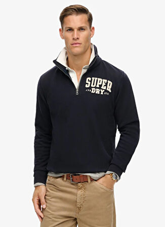 Superdry Gömlek Yaka Lacivert Erkek Sweatshırt M2014088A-98T