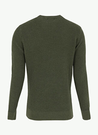 Superdry Düz Yaka Normal Düz Yeşil Erkek Kazak M6110657A1GN_TEXTURED CREW KNIT JUM