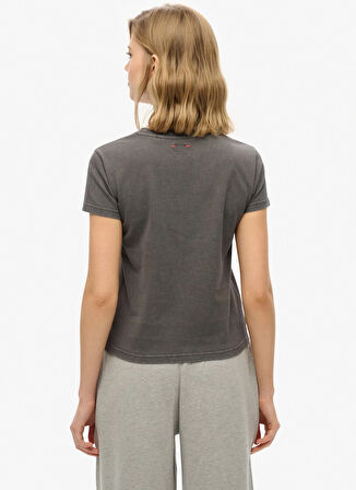 Superdry Bisiklet Yaka Gri Kadın T-Shirt W1011604A