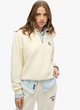 Superdry Fermuarlı Yaka Ekru Kadın Sweatshırt W2012234A