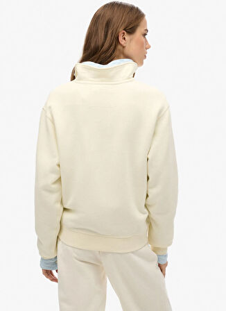Superdry Fermuarlı Yaka Ekru Kadın Sweatshırt W2012234A