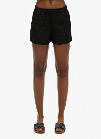 Superdry Normal Bel Normal Siyah Kadın Şort W7110450A