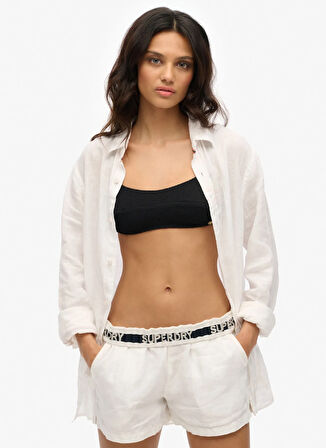 Superdry Normal Bel Normal Beyaz Kadın Şort W7110450A