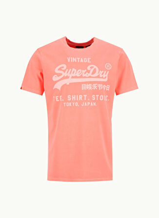 Superdry Bisiklet Yaka Baskılı Turuncu Erkek T-Shirt VL NEON RELAXED TEE