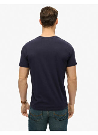Superdry Bisiklet Yaka Lacivert Erkek T-Shirt M1012136A-THG_GASOLINE GRAPHIC RELA
