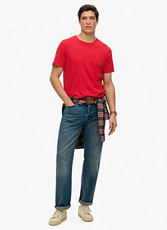 Superdry Bisiklet Yaka Kırmızı Erkek T-Shirt M1012140A-F7L_CLASSIC ESSENTIAL TEE