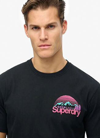 Superdry Bisiklet Yaka Siyah Erkek T-Shirt M1012175A-02A_CL GREAT OUTDOORS CHE