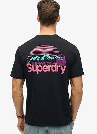Superdry Bisiklet Yaka Siyah Erkek T-Shirt M1012175A-02A_CL GREAT OUTDOORS CHE