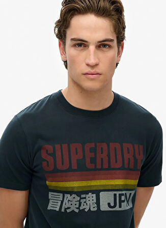 Superdry Bisiklet Yaka Lacivert Erkek T-Shirt M1012211A-98T_JAPAN STRIPE RELAXED