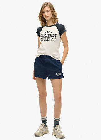 Superdry Bisiklet Yaka Koyu Beyaz Kadın T-Shirt W1011603A