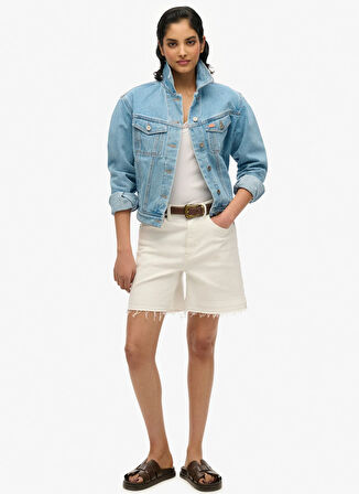 Superdry Mavi Kadın Denim Ceket W5011855A