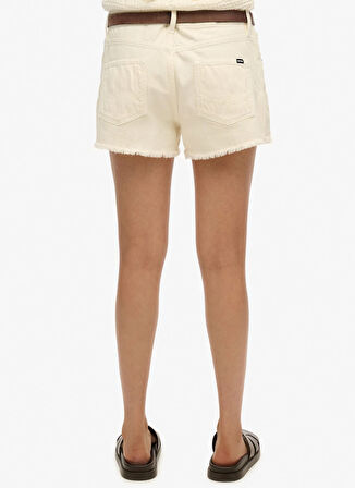 Superdry Normal Bel Normal Ekru Kadın Denim Şort W7110448A