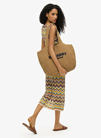 Superdry Halter Yaka Sarı Uzun Kadın Elbise W8011848A