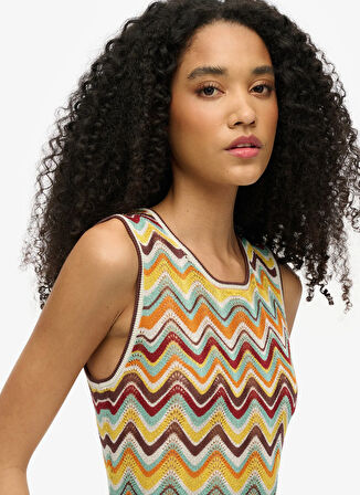 Superdry Halter Yaka Sarı Uzun Kadın Elbise W8011848A