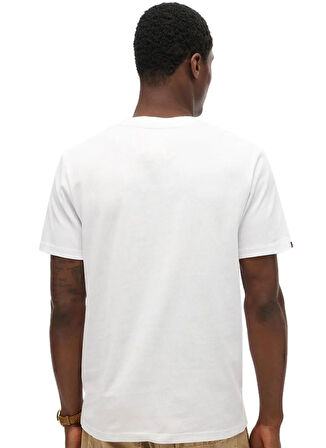 Superdry Bisiklet Yaka Beyaz Erkek T-Shirt M1012218A-01C_WORKWEAR EMBOSSED REL