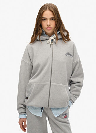 Superdry Kapüşon Yaka Koyu Antrasit Kadın Sweatshırt W2012448A