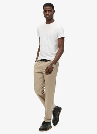 Superdry Chino Pantol, 30-30, Açık Kahve