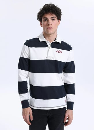 Superdry Gömlek Yaka Çizgili Haki Erkek T-Shirt M6010909A-H2Q
