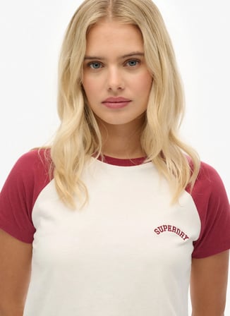 Superdry Beyaz Kadın Logo Baskılı T-Shirt W1011831A