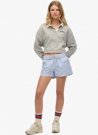 Superdry Mavi Kadın Çizgili Şort W7110476A