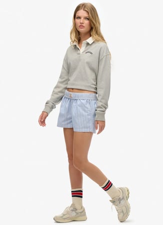 Superdry Mavi Kadın Çizgili Şort W7110476A