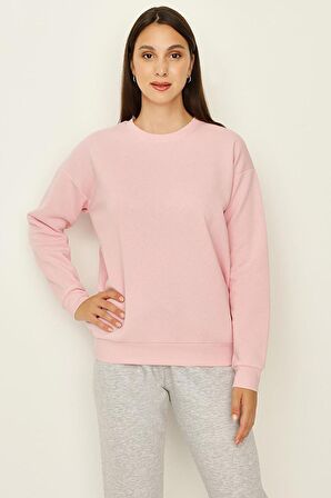 Kadın Şardonlu Basic Örme Sweatshirt