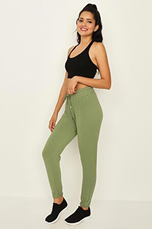 Kadın Şardonlu Örme Basic Jogger Eşofman Altı