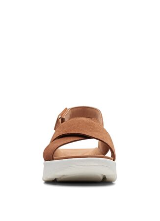 Clarks Süet Taba Kadın Sandalet 26171950