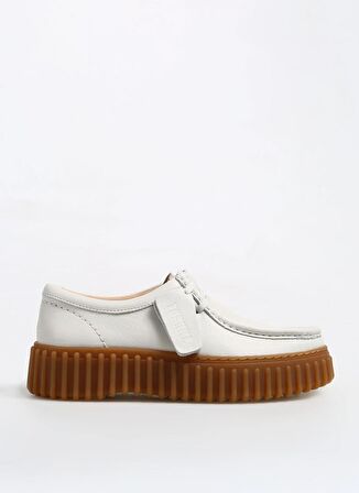 Clarks Beyaz Kadın Deri Düz Ayakkabı 26172085