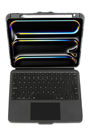 Targus THZ988TR VersaVu iPad Pro 11 inch (M5/M4) Aydınlatmalı Bluetooth Türkçe Klavyeli Kılıf