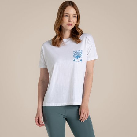 Craghoppers Bistort SS Kadın T-Shirt-BEYAZ