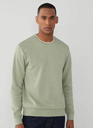 Hackett Bisiklet Yaka Haki Erkek Sweatshırt HM581165