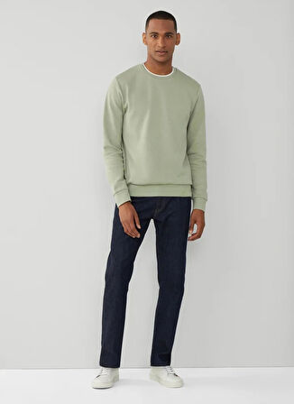 Hackett Bisiklet Yaka Haki Erkek Sweatshırt HM581165