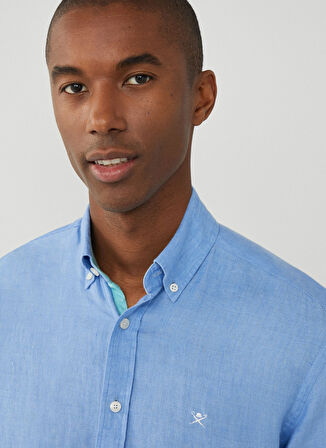 Hackett Slim Fit Gömlek Yaka Yeşil Erkek Gömlek HM309839