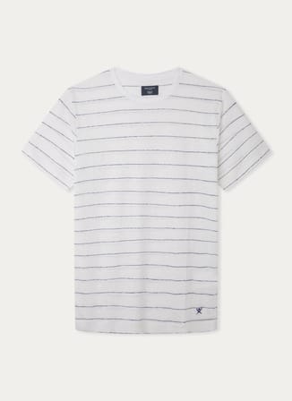 Hackett Bisiklet Yaka Beyaz Erkek T-Shirt HM500806